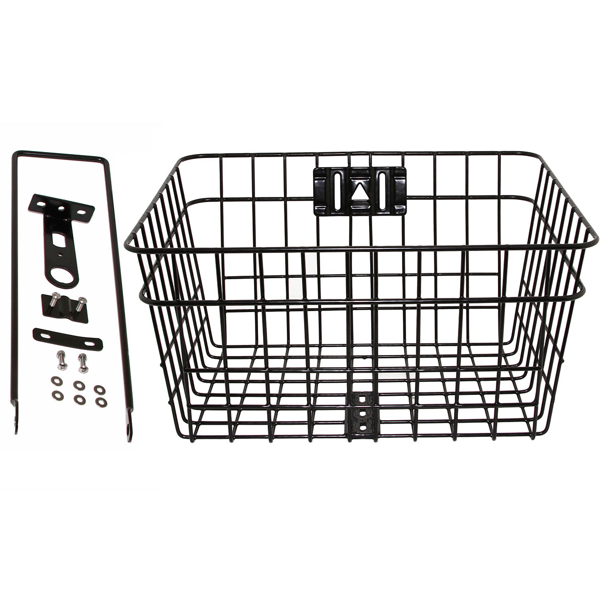 Steel Wire Front Basket W/Braces 333D Black.